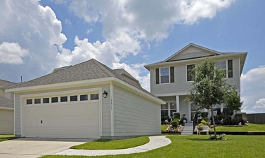 Home with detached garage